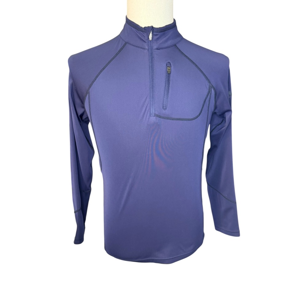 Descente Evan Quirch‎ Kids Navy Blue Quarter Zip Athletic Pullover Size 14 160